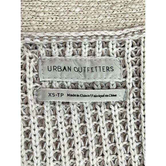Urban Outfitters Cream Beige Oversized Long Sleeve Open Knit Cardigan Size XS - Picture 6 of 8